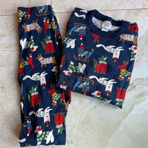 Hanna Andersson Pajamas Bundled Up Pups size 14 Like New!